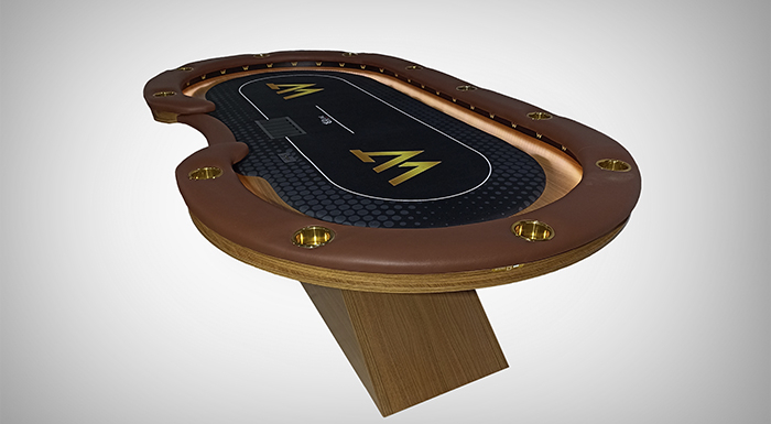 Mesa de Poker Dealer com conforto - Marrom de Madeira Clássica  L16